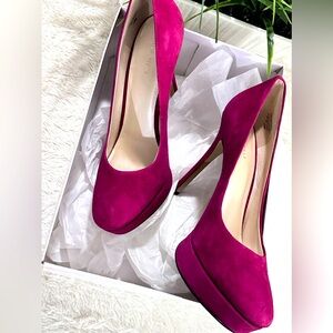 Nine West 4” Platform Heels Wine Red Size 10